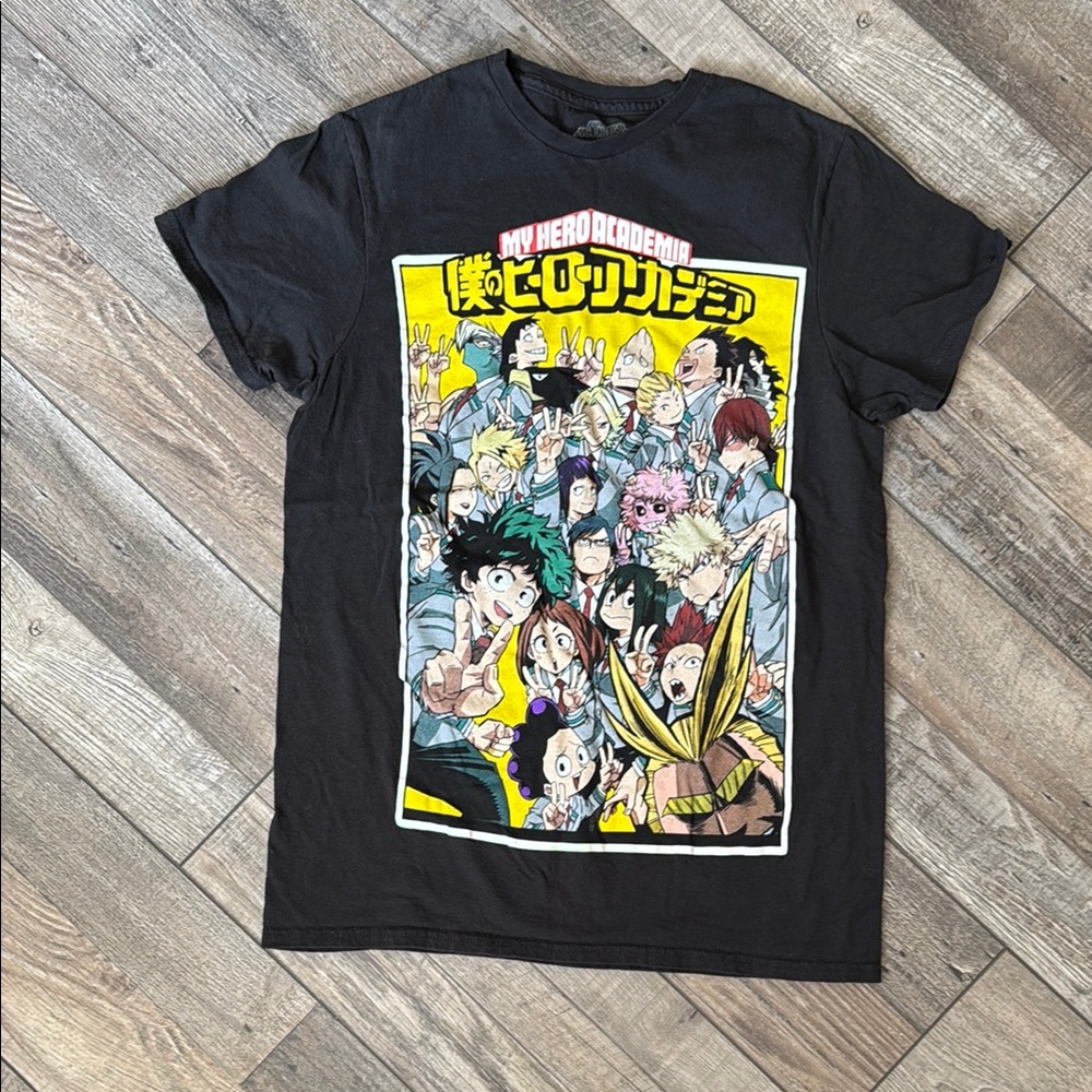 Anime - My Hero Academia Black Graphic Tee- S